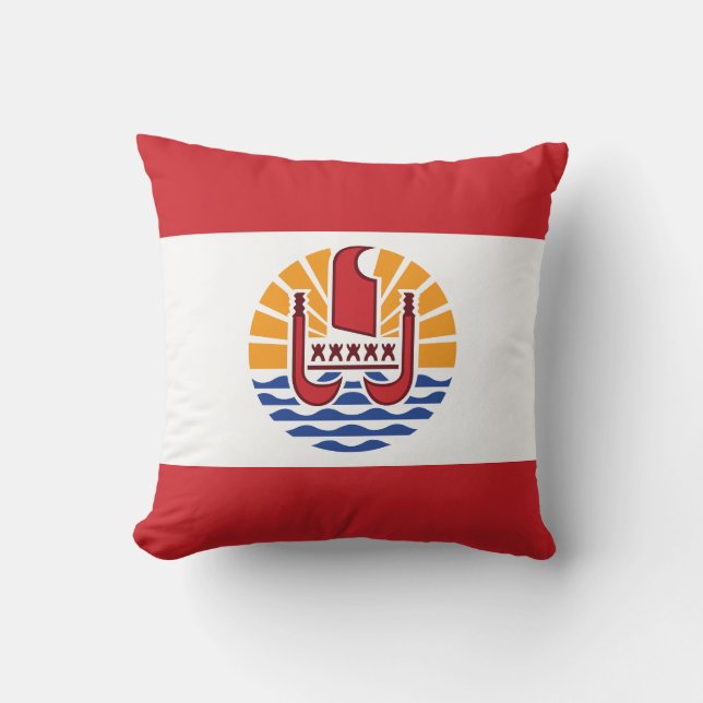 Franska Polynesiens flagga Kudde (Framsida)