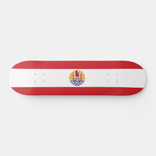 Franska Polynesiens flagga Mini Skateboard Bräda 18,5 Cm