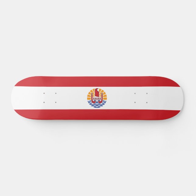 Franska Polynesiens flagga Mini Skateboard Bräda 18,5 Cm (Horz)