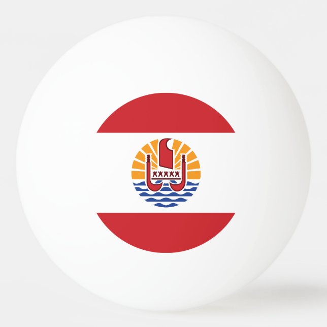 Franska Polynesiens flagga Pingisboll (Framsidan)