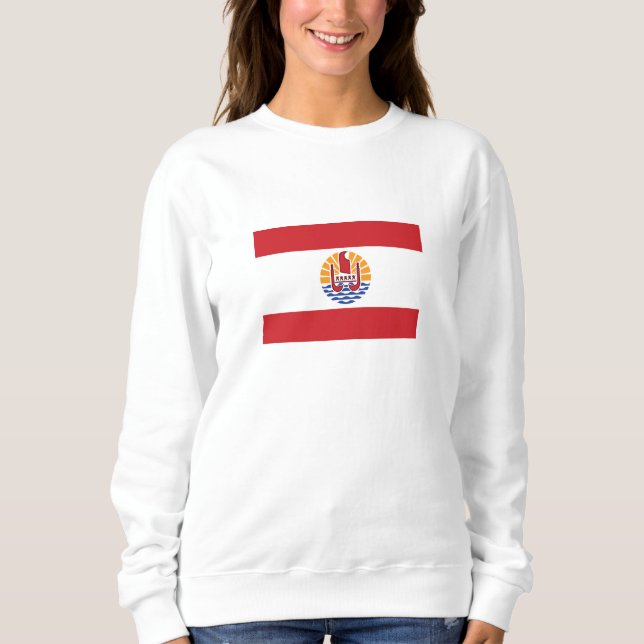 Franska Polynesiens flagga T Shirt (Framsida)