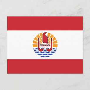 Franska Polynesiens flagga Vykort