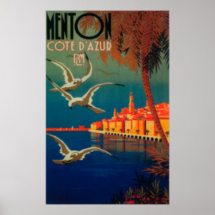 Franska Riviera reser affischen nr. 1 Poster