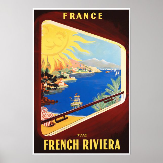 Franska Rivieran Affisch  (Framsidan)