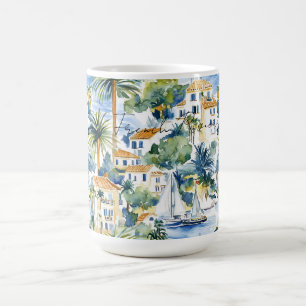 Franska Rivieran Tropiska Palmer Kaffemugg