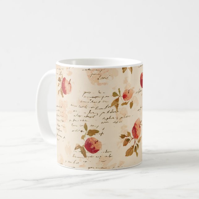 Franska röda äpplen  kaffemugg (Framsida vänster)