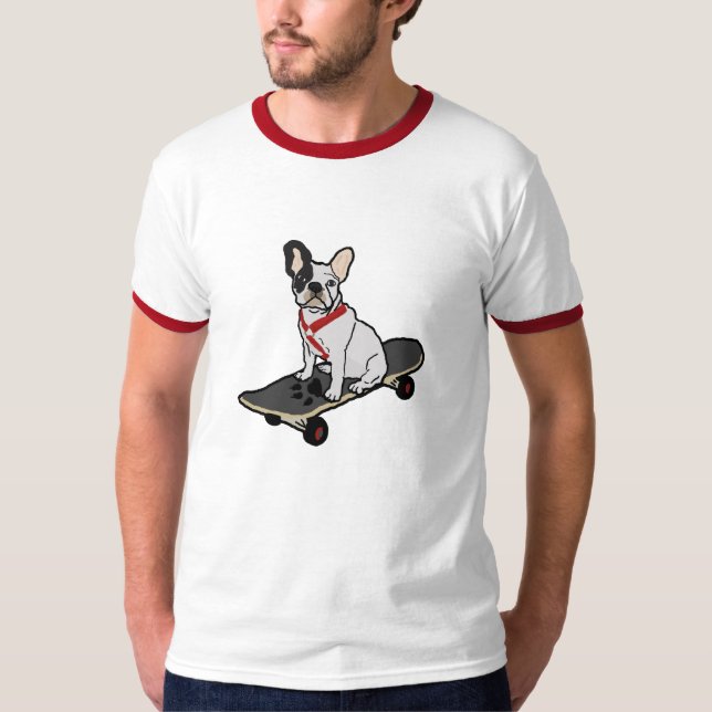 Franska Skateboarding manar för bulldogg Tee (Framsida)
