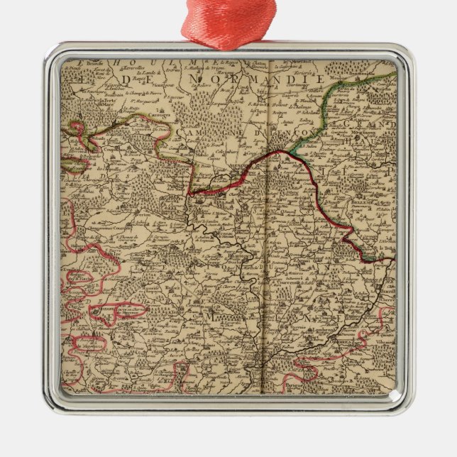 Franska skogar julgransprydnad metall (Framsidan)