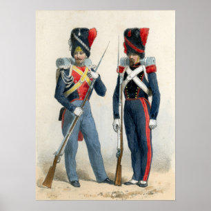 Franska soldater av det 19th århundradet poster