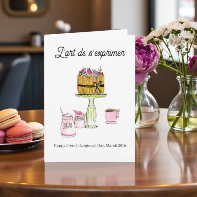 Franska språkets dag 20 mars Charlotte Russe Kort (Skapare uppladdad)