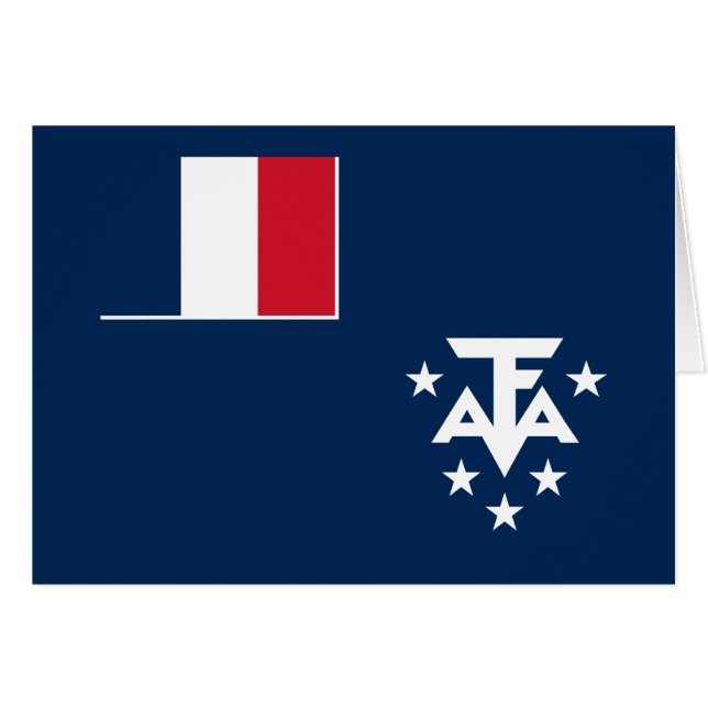 Franska sydliga och antarktiska territoriet hälsningskort (Framsidan Horizontal)