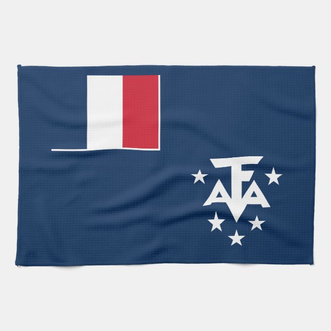 Franska sydliga och antarktiska territoriet kökshandduk (Horisontell)