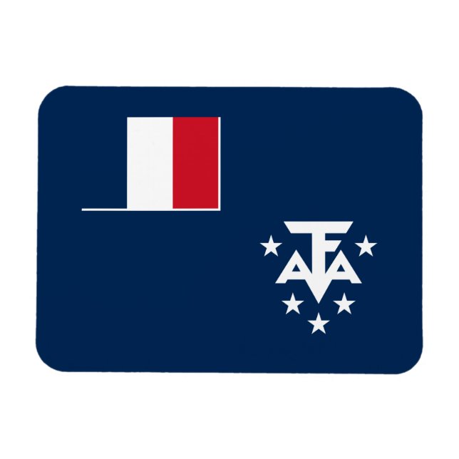 Franska sydliga och antarktiska territoriet magnet (Horisontell)