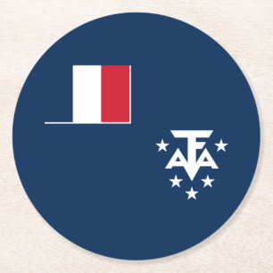 Franska sydliga och antarktiska territoriet underlägg papper rund