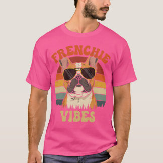 Franska vibbar Retro franska bulldog vänners T Shirt