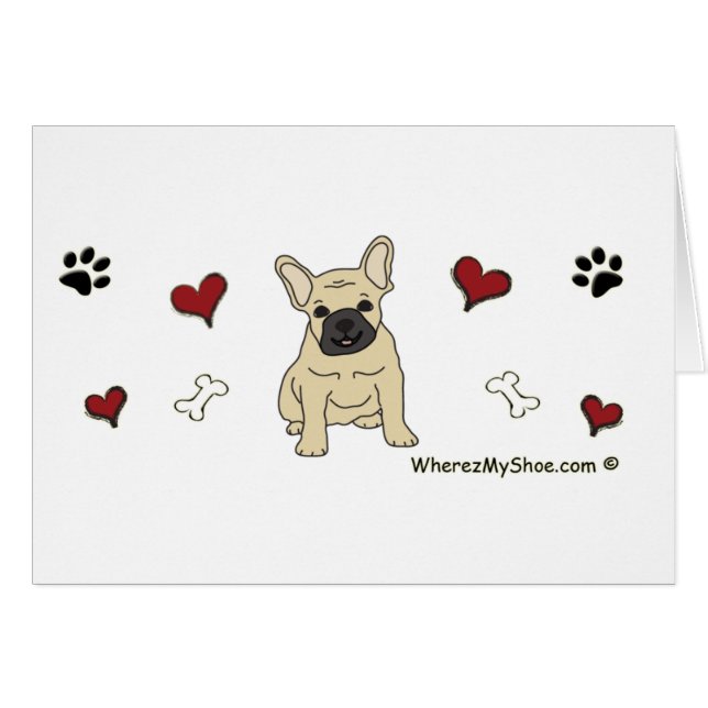 FranskaBulldogFawn Hälsningskort (Framsidan Horizontal)