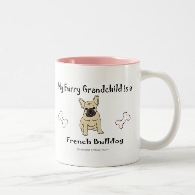 FranskaBulldogFawn Två-Tonad Mugg (Höger)