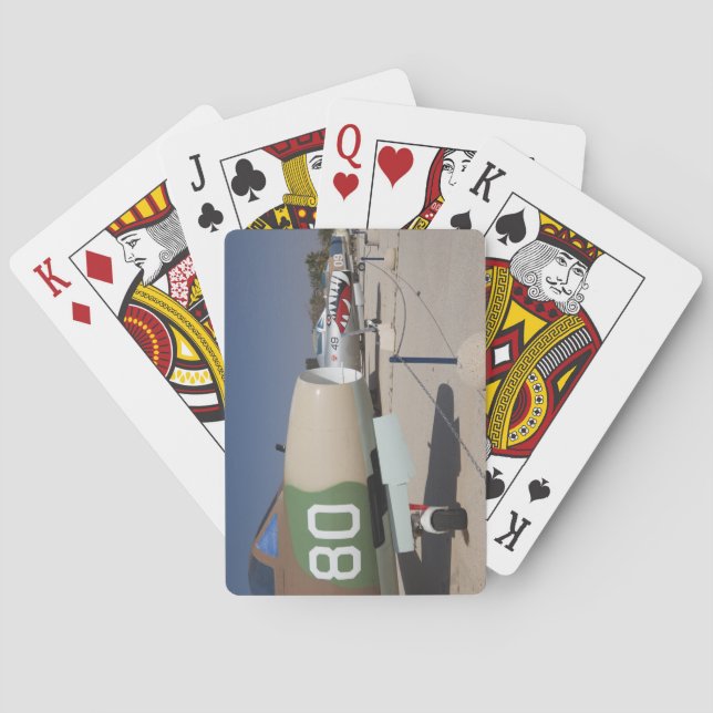 Franskbyggd Mystere-jaktplan Casinokort (Baksidan)