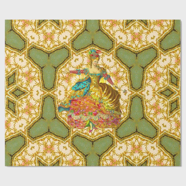 FranskDanse elegans Presentpapper (Platt)