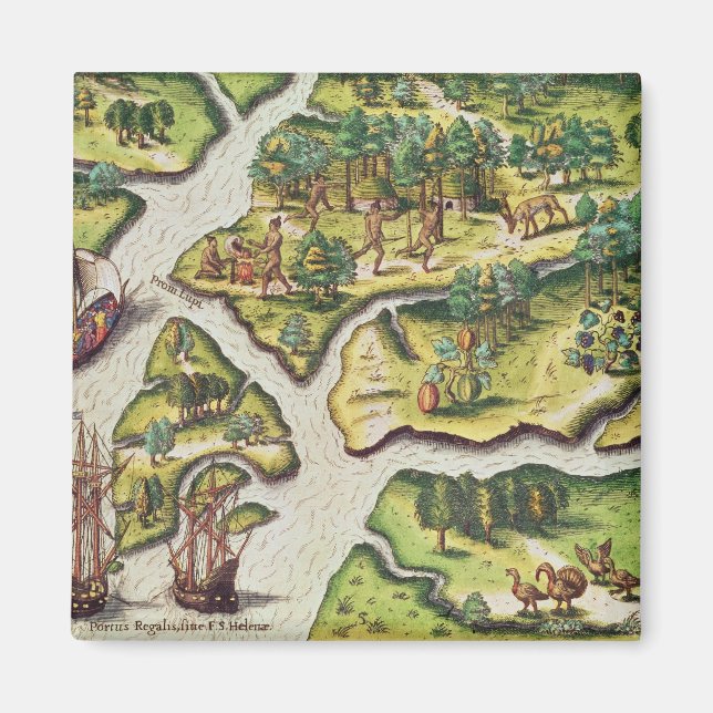 Fransken anländer till Royalet Port Magnet (Framsidan)