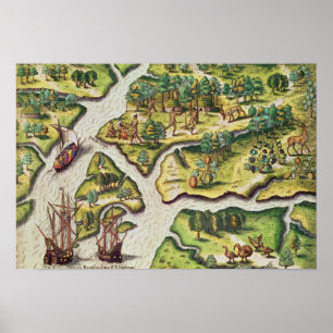 Fransken anländer till Royalet Port Poster