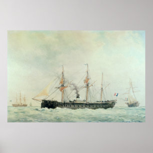Fransken Battleshöft, La Gloire, 1880 Poster