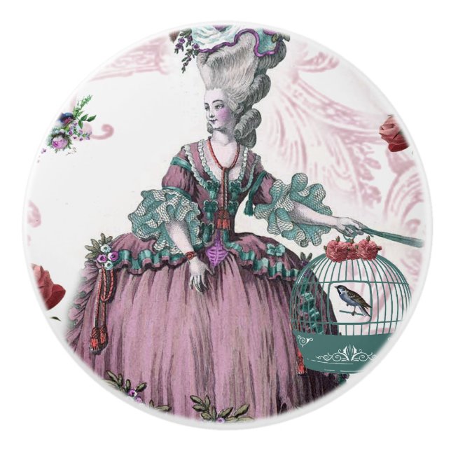 Fransken Bird Cage Marie Antionette inspirerade  Knopp (Framsidan)