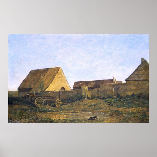 Fransken Farm av Charles-François Daubigny Poster (Framsidan)