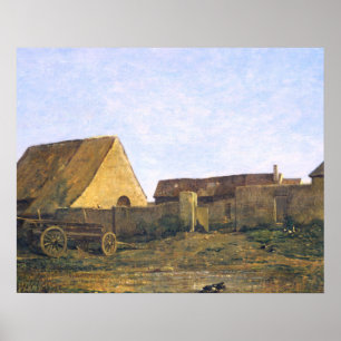 Fransken Farm av Charles-François Daubigny Poster