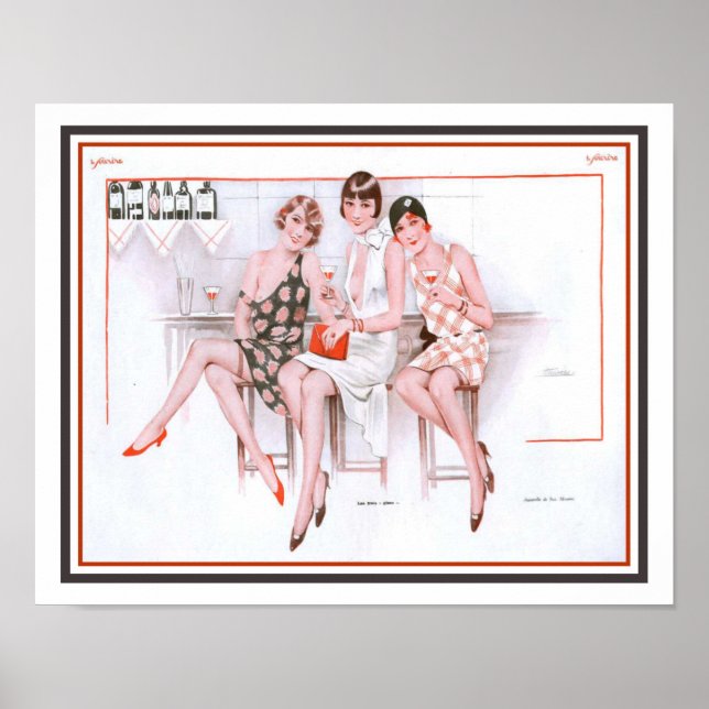 Fransken Flappers från 1920 Poster (Framsidan)