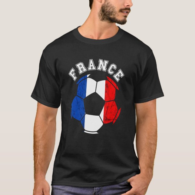 Fransken för Fransk av Boll-Flagga för Frankrike-f T Shirt (Framsida)