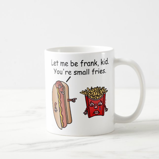 Fransken Fries Food Pun Hett Hund Kaffemugg (Höger)