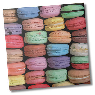 Fransken Macaron Colorful Cute Cookie Kakelplatta