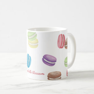 Fransken Macaroner med färgen Pastel Watercolor Kaffemugg