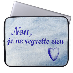 Fransken "non je ne regrette rien" beklagar jag in laptop fodral
