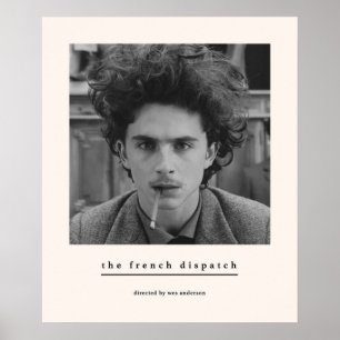 Fransken som sänder Wes Andersson Timothee Chalame Poster