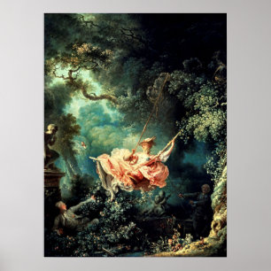Fransken Swing - Vintage Rococo Art av Fragonard Poster
