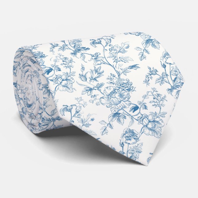 Fransken Toile De Jouy Peonies Flower Slips (Rullad)