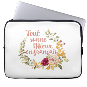 Fransken Tout Sonne Mieux en Français Laptop Fodral
