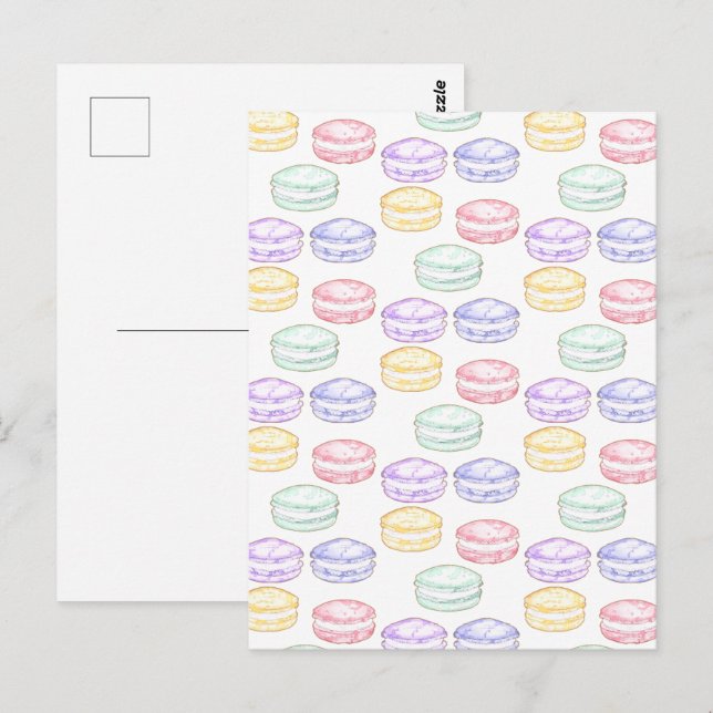 Fransken Vattenfärg Vykort (Fram/baksida)