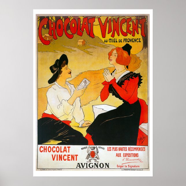 Fransken vintage Chocolate Poster (Framsidan)