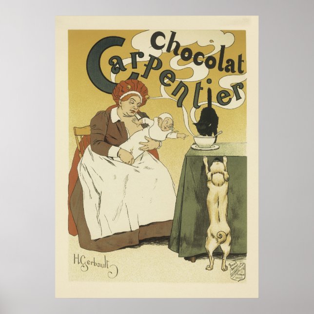 Fransken vintage Poster - Choklad (Framsidan)