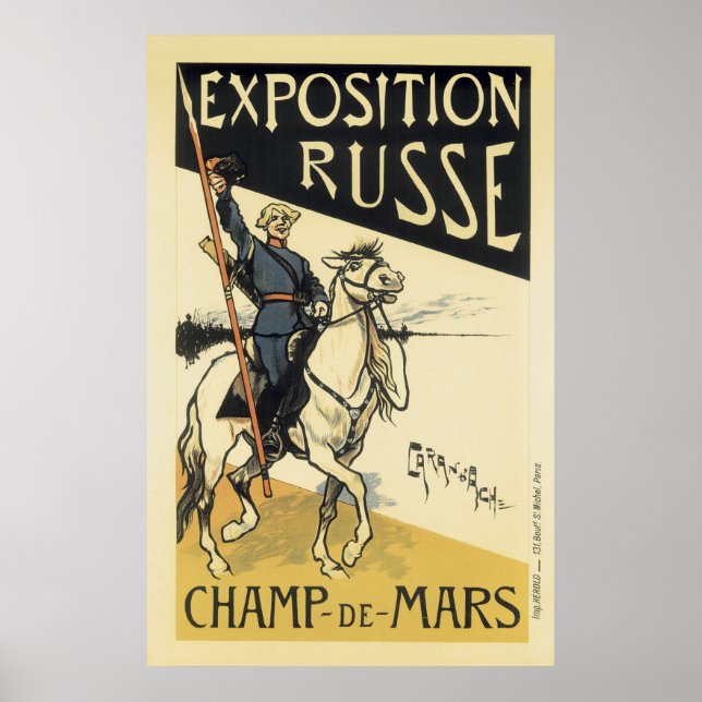 Fransken vintage Poster - Exposition Russe (Framsidan)
