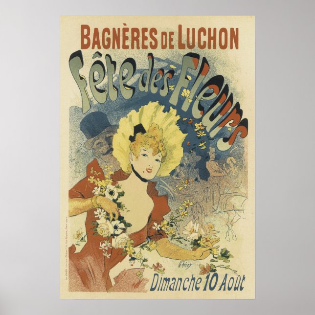 Fransken vintage Poster - Fleurs (Framsidan)