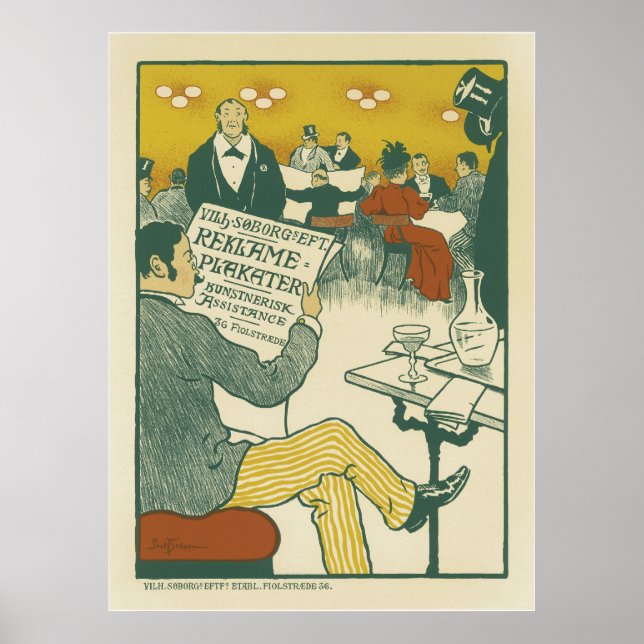 Fransken vintage Poster - Mina Klubbar (Framsidan)