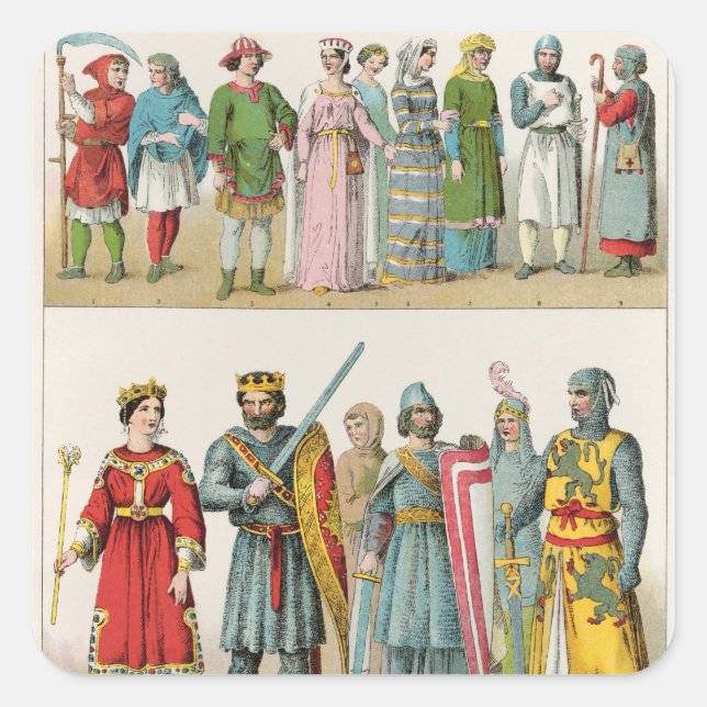 Franskens adress fyrkantigt klistermärke (Framsida)