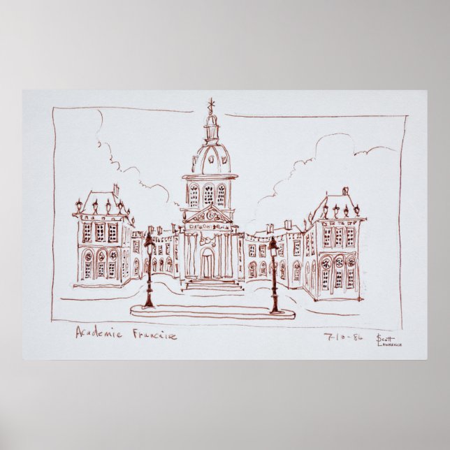 Franskens akademi | Paris, Frankrike Poster (Framsidan)