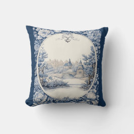 Franskens blommigt - blått kudde