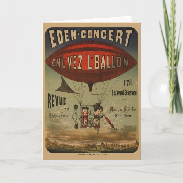 Franskens cirkus Poster av två utövande konstnärer Kort (Framsida)