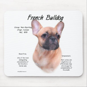 Franskens historikdesign för bulldog musmatta